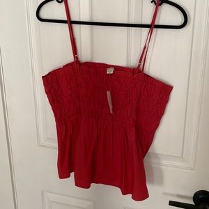 NWT American Eagle womens cotton tank top, crimson colour size L